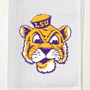LSU Tigers Golf Towel, 12 x 20, with carabiner
